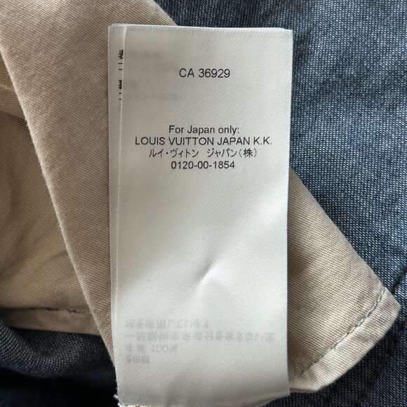 Louis Vuitton Blue Distressed Floral Monogram Flared Carpenter Jeans - Picture 9 of 9